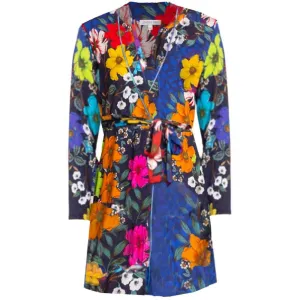 Johnny Was Damen Archimal Blumenprint Baumwolle-Modal Schlafmantel Mehrfarbig