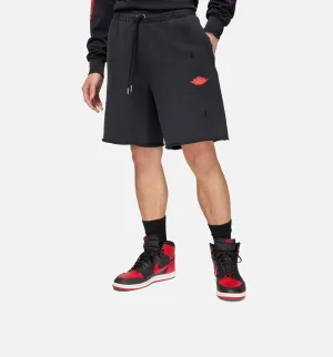 Jordan Bekleidung Seltene Air Fleece French Terry Herren Shorts - Schwarz/Rot