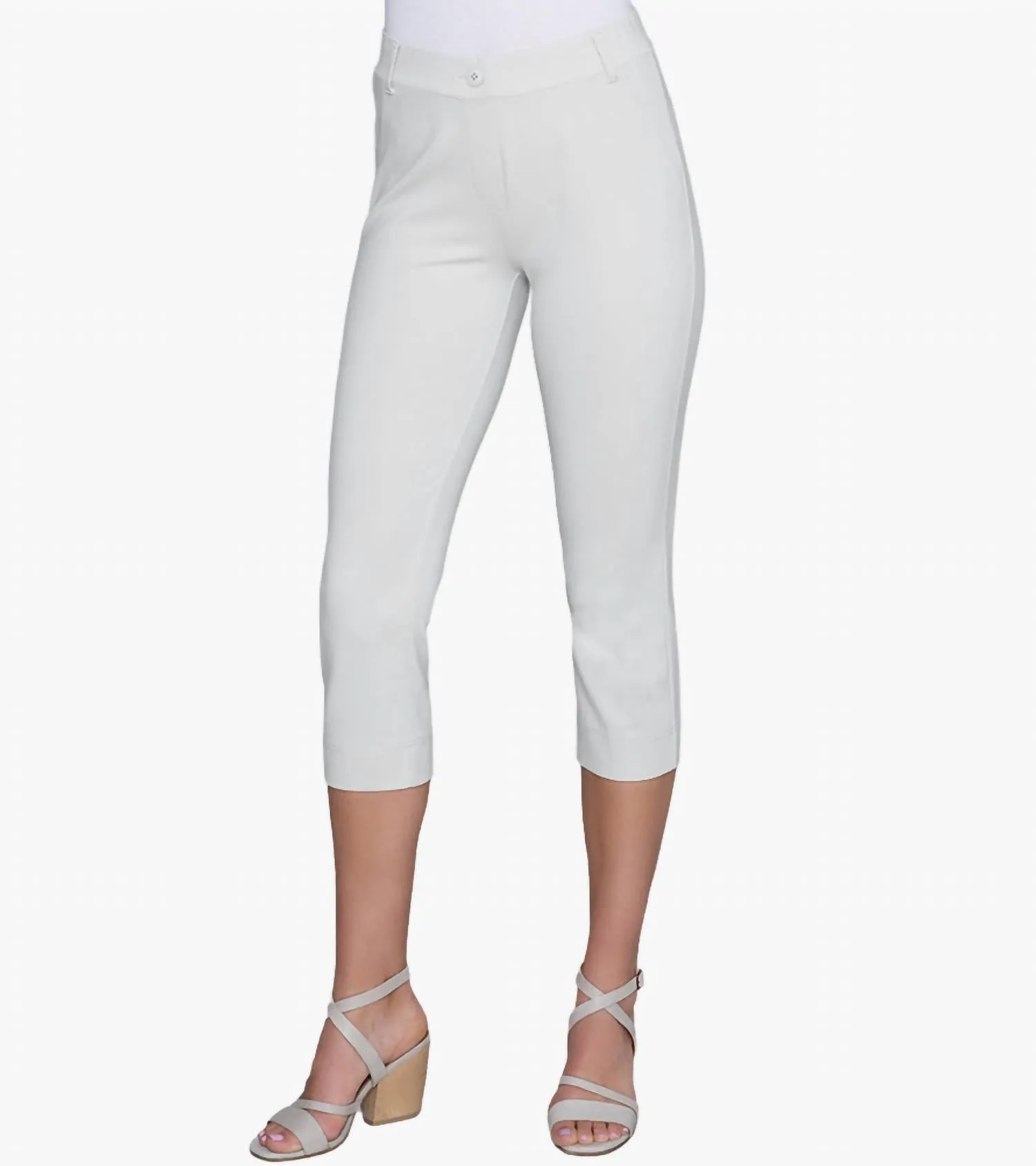 Perfekt geschnittene Cropped Pants in Birkenfarbe