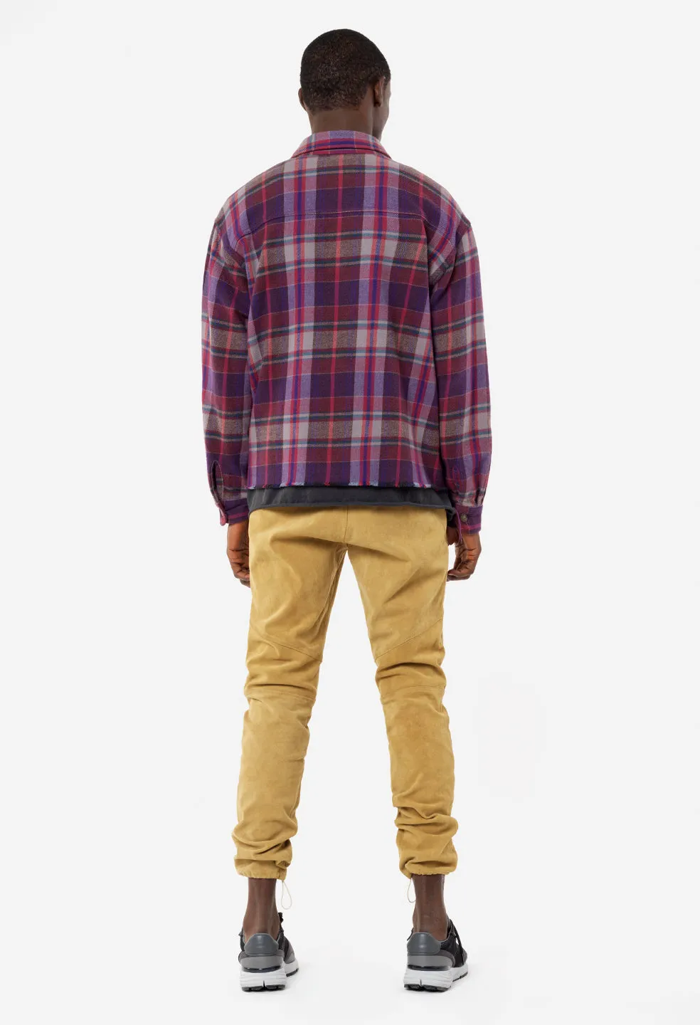 Leder-Escobar-Hose / Beiges Wildleder