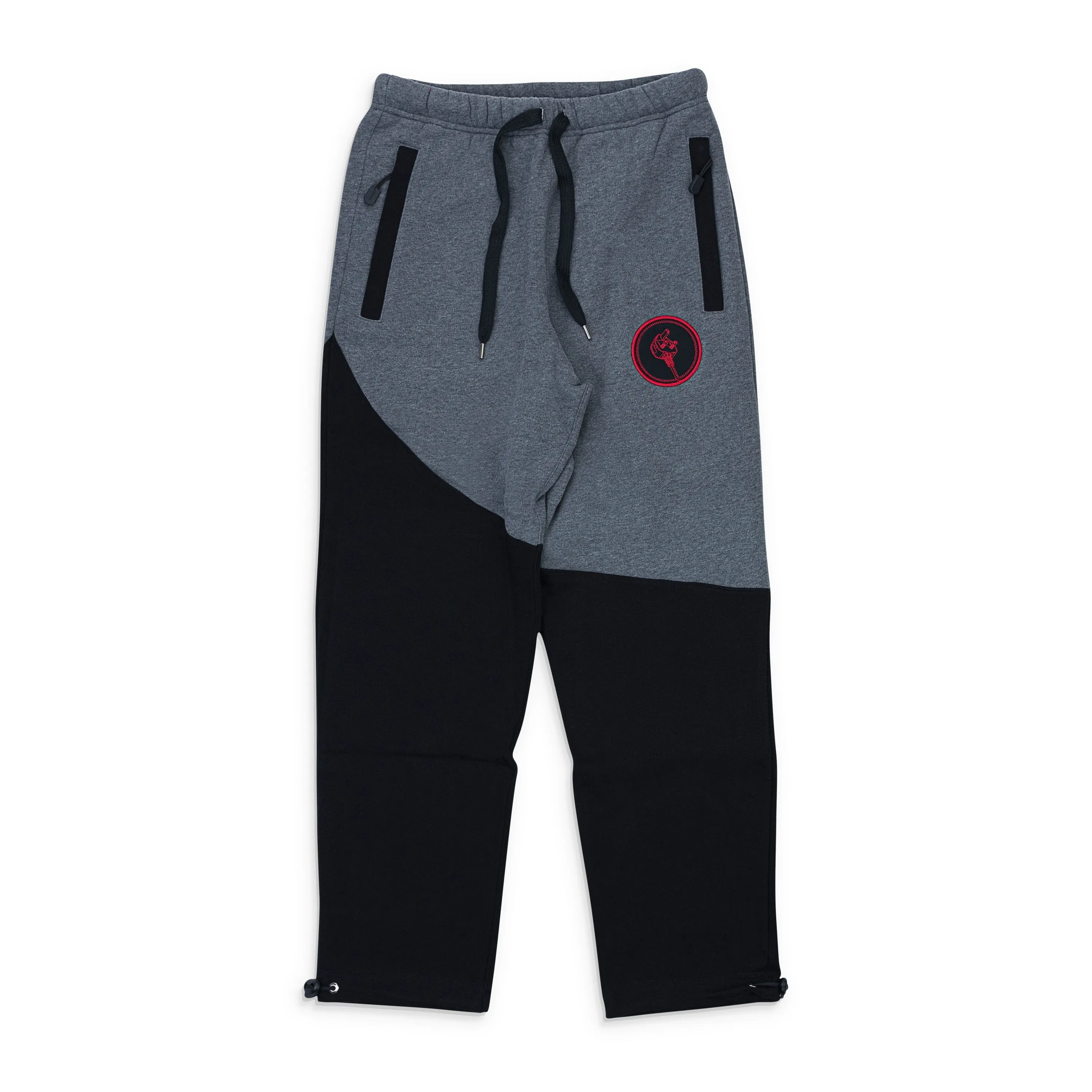 LOGO GRAU SCHWARZ ROT JOGGINGHOSE