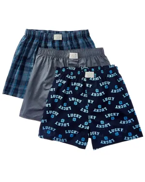 Lucky Brand 3er-Pack Gewebte Boxershorts