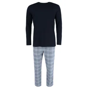 Herren Baumwoll-Langarmhemd & Flanell-Schlafanzughose für Große & Lange