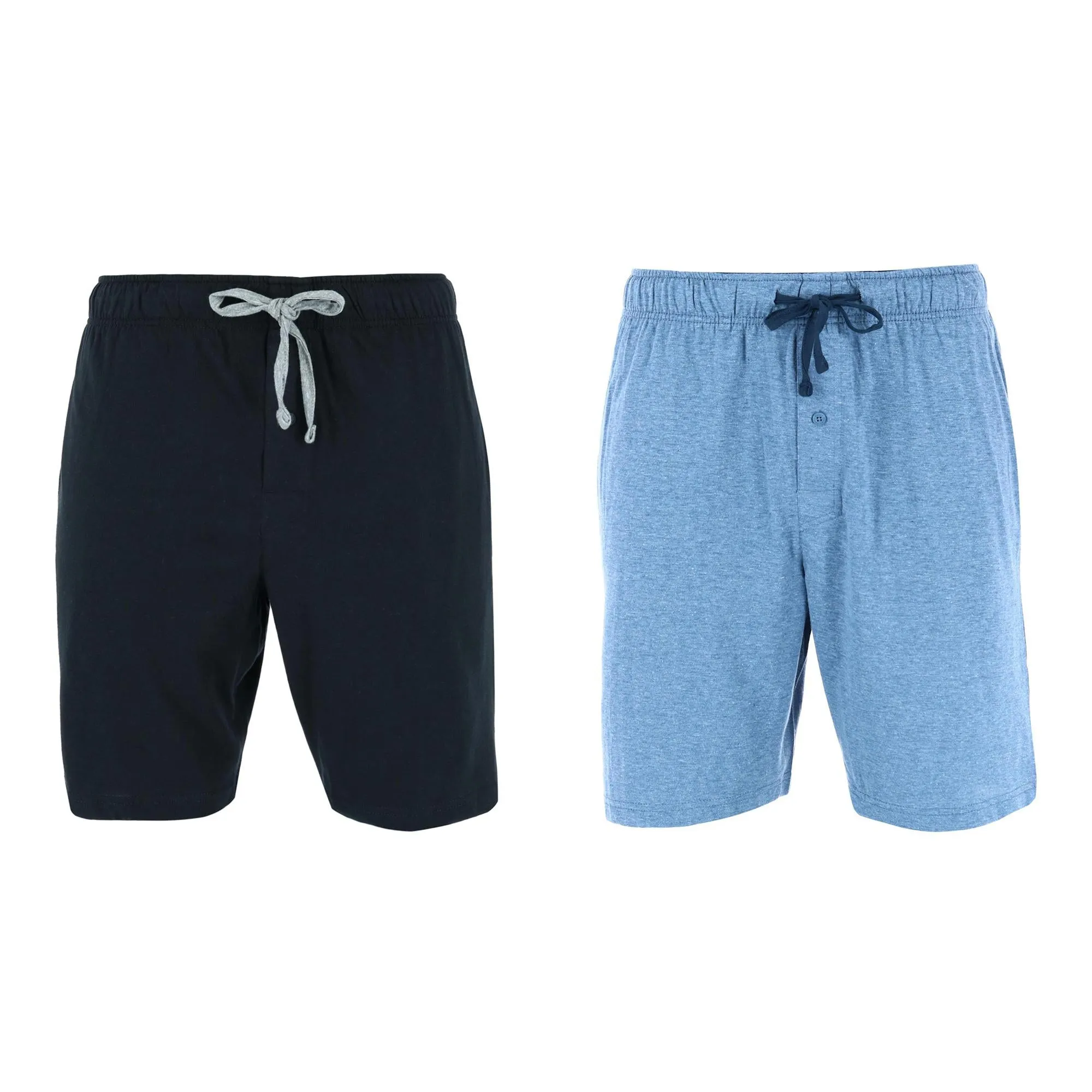 Herren Schlaf- & Lounge-Shorts aus Strick (Größen: groß & lang) - 2er Pack
