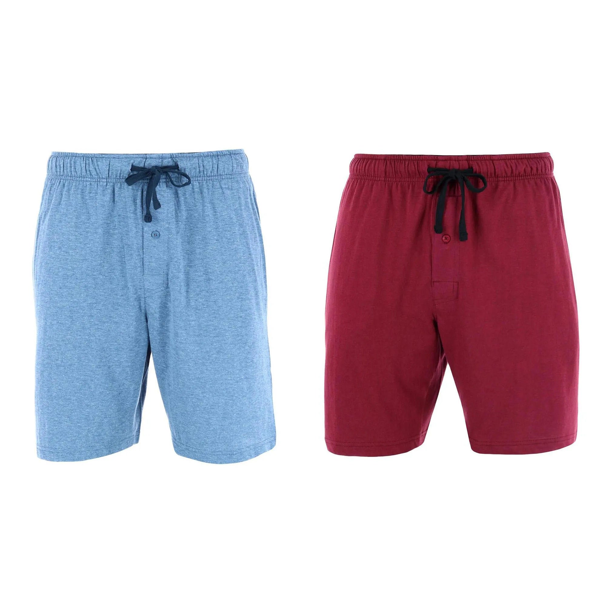 Herren Schlaf- & Lounge-Shorts aus Strick (Größen: groß & lang) - 2er Pack