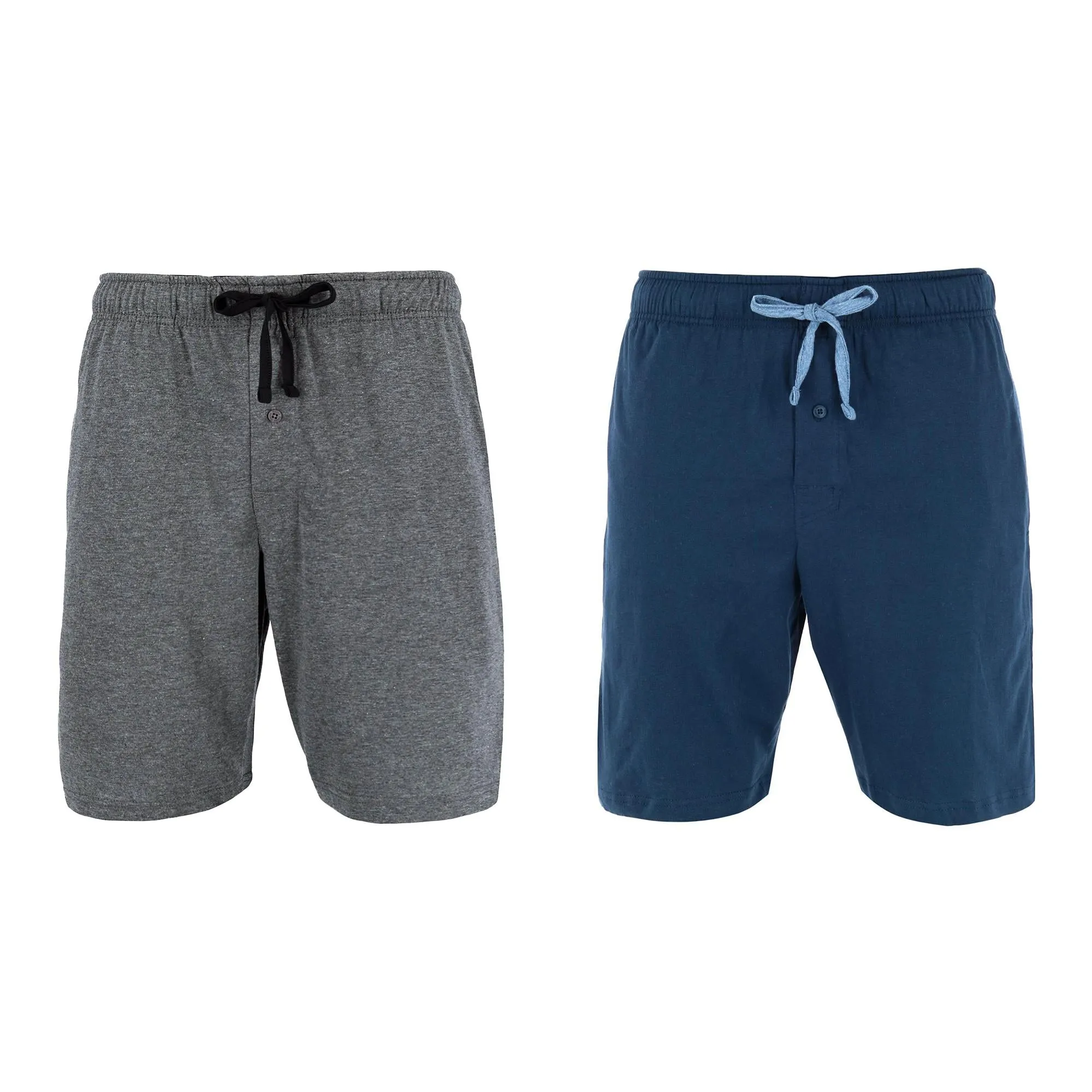 Herren Schlaf- & Lounge-Shorts aus Strick (Größen: groß & lang) - 2er Pack