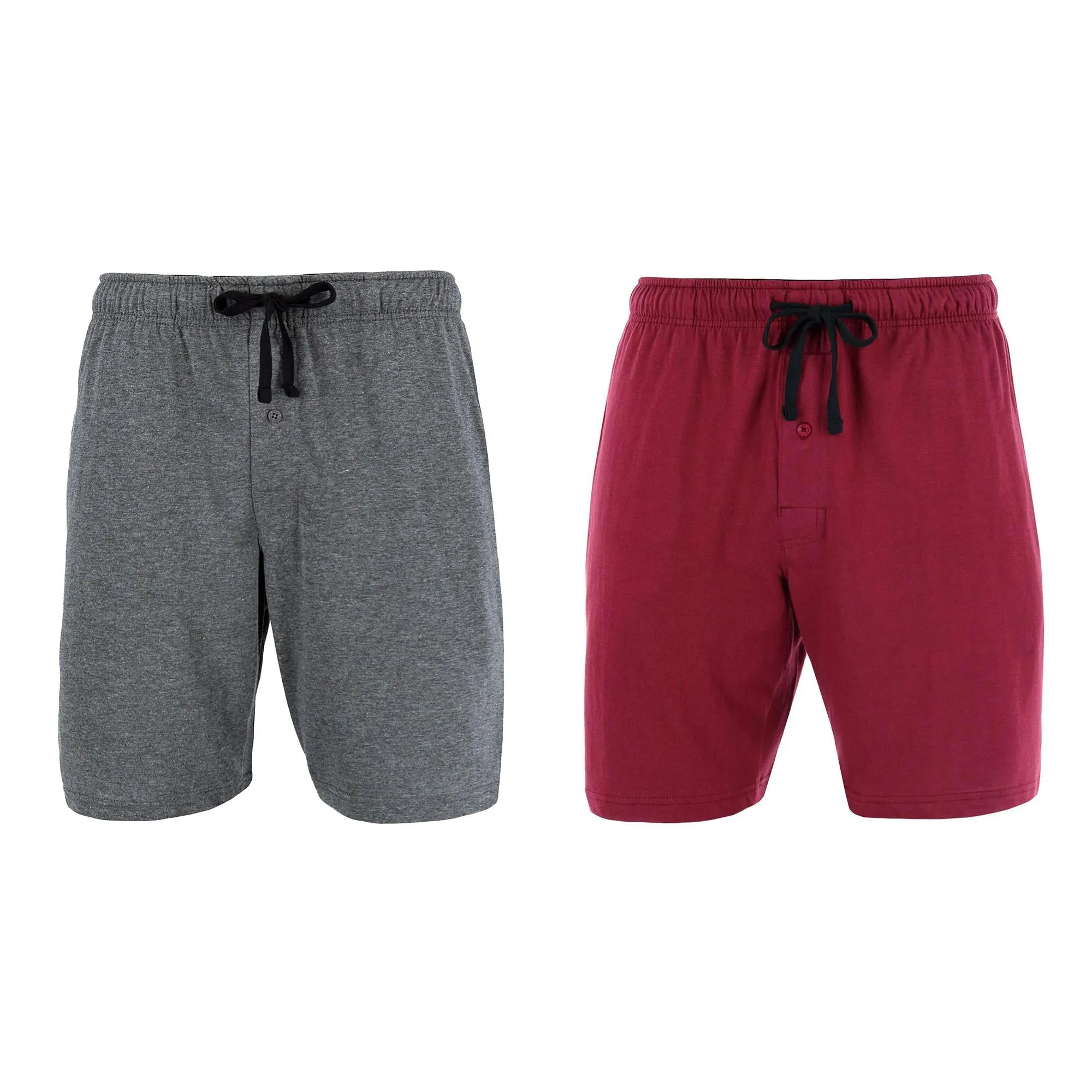 Herren Schlaf- & Lounge-Shorts aus Strick (Größen: groß & lang) - 2er Pack