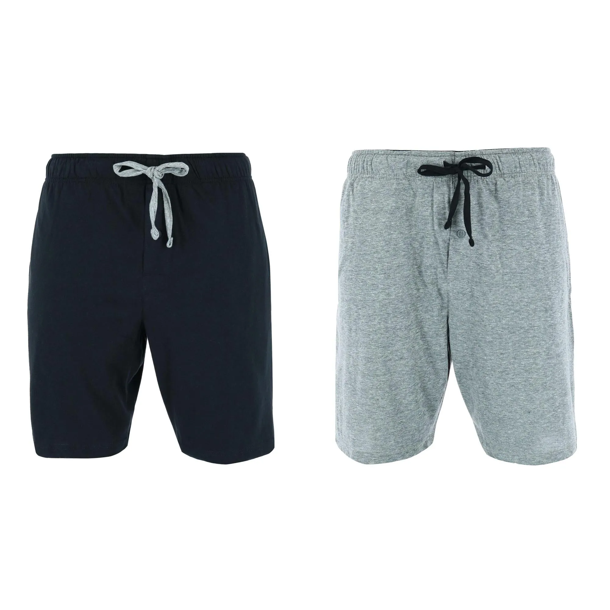 Herren Schlaf- & Lounge-Shorts aus Strick (Größen: groß & lang) - 2er Pack