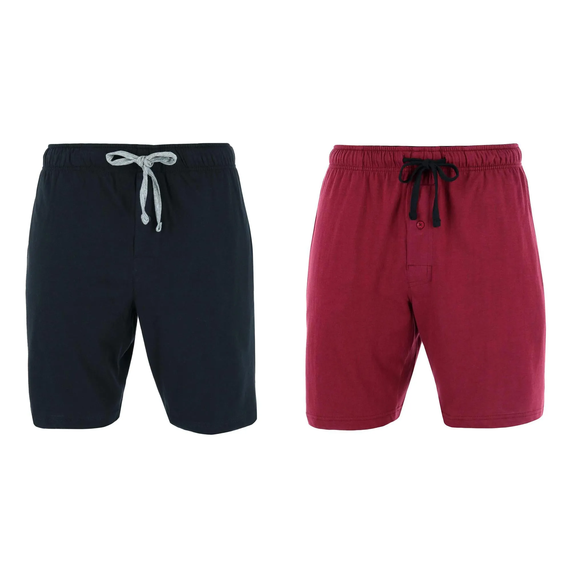 Herren Schlaf- & Lounge-Shorts aus Strick (Größen: groß & lang) - 2er Pack