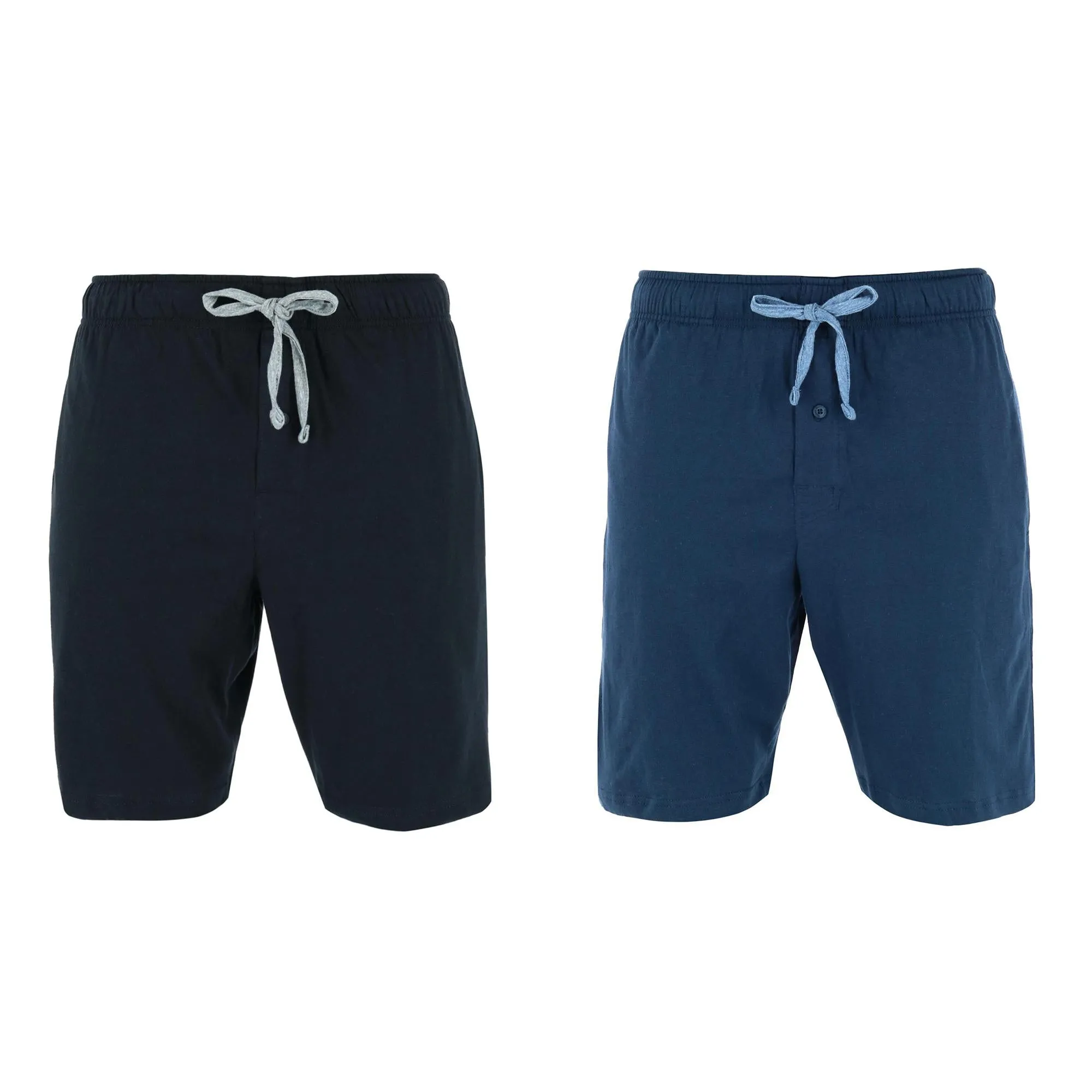Herren Schlaf- & Lounge-Shorts aus Strick (Größen: groß & lang) - 2er Pack