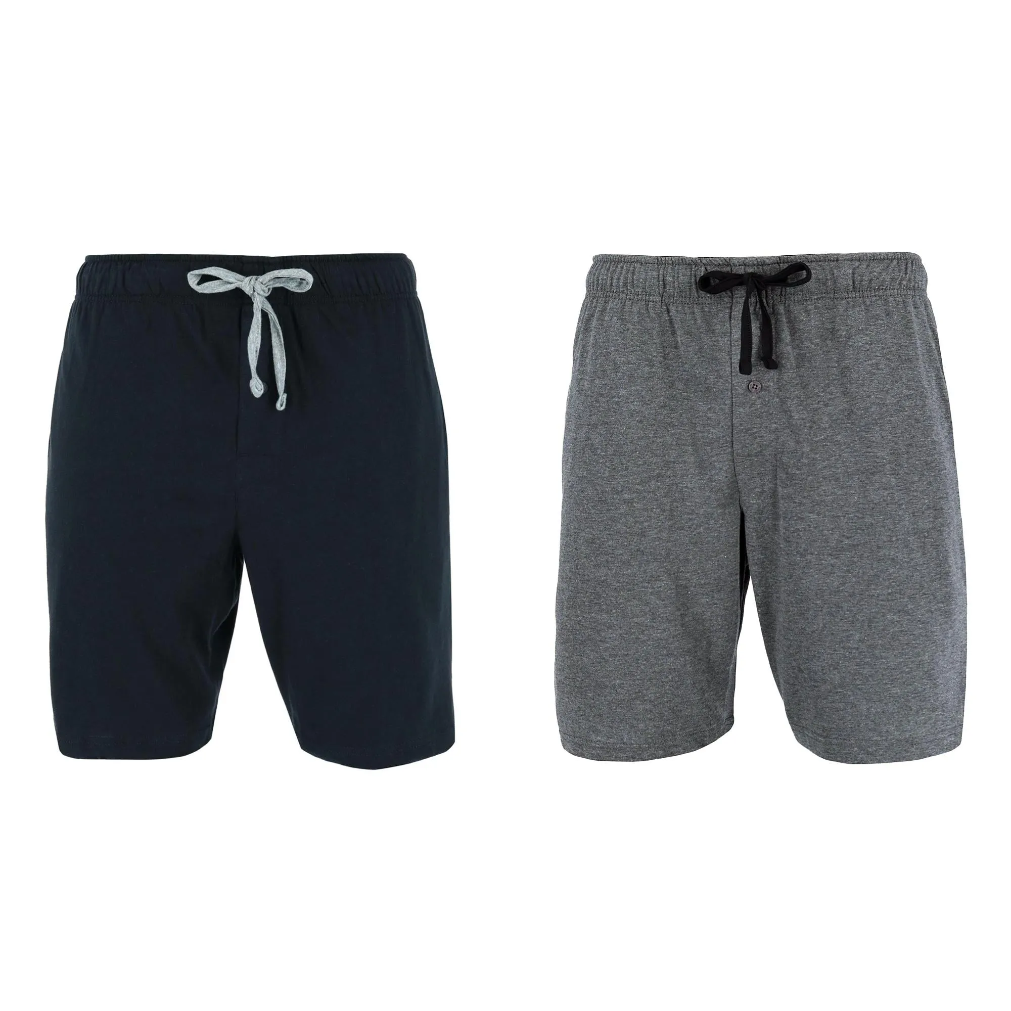Herren Schlaf- & Lounge-Shorts aus Strick (Größen: groß & lang) - 2er Pack