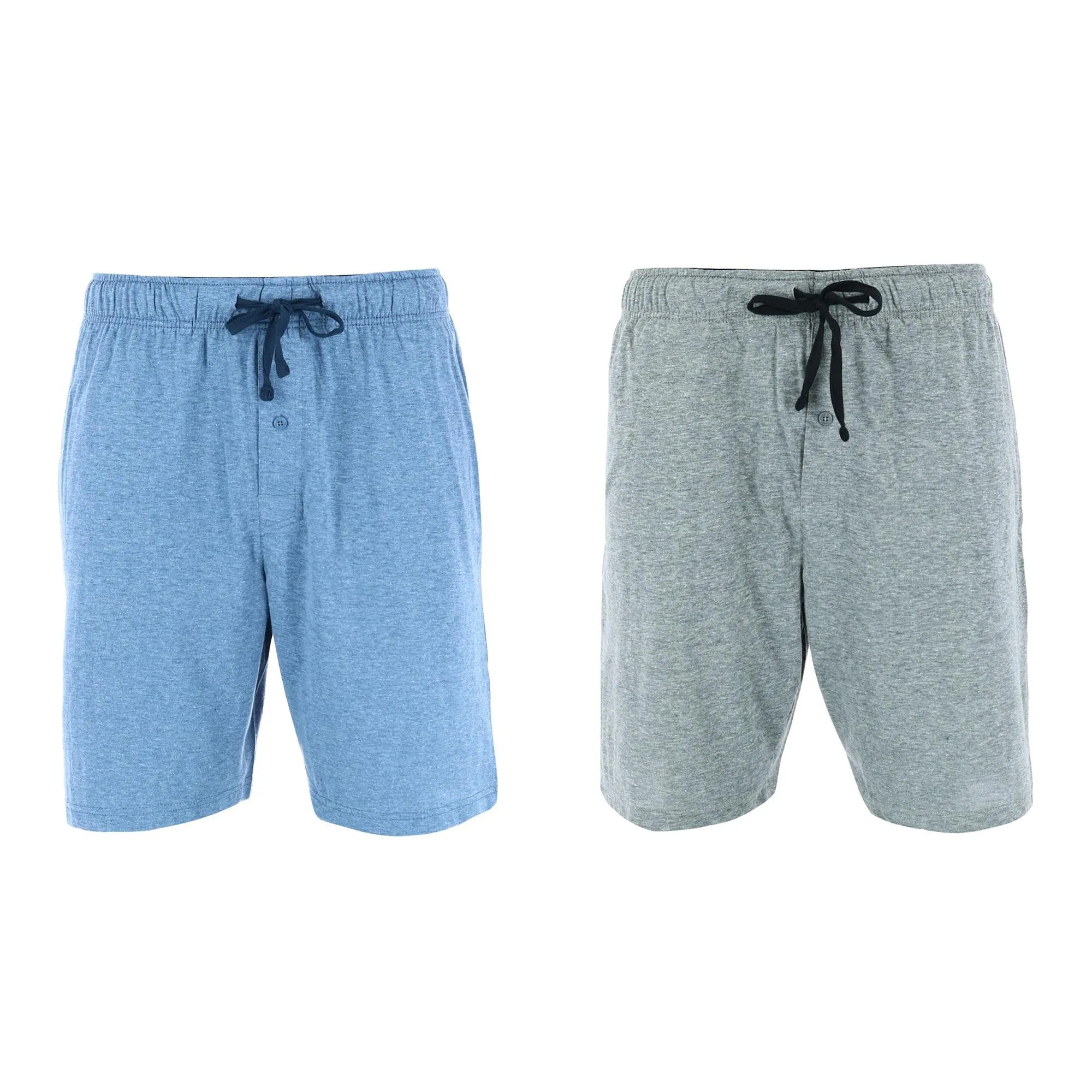 Herren Schlaf- & Lounge-Shorts aus Strick (Größen: groß & lang) - 2er Pack