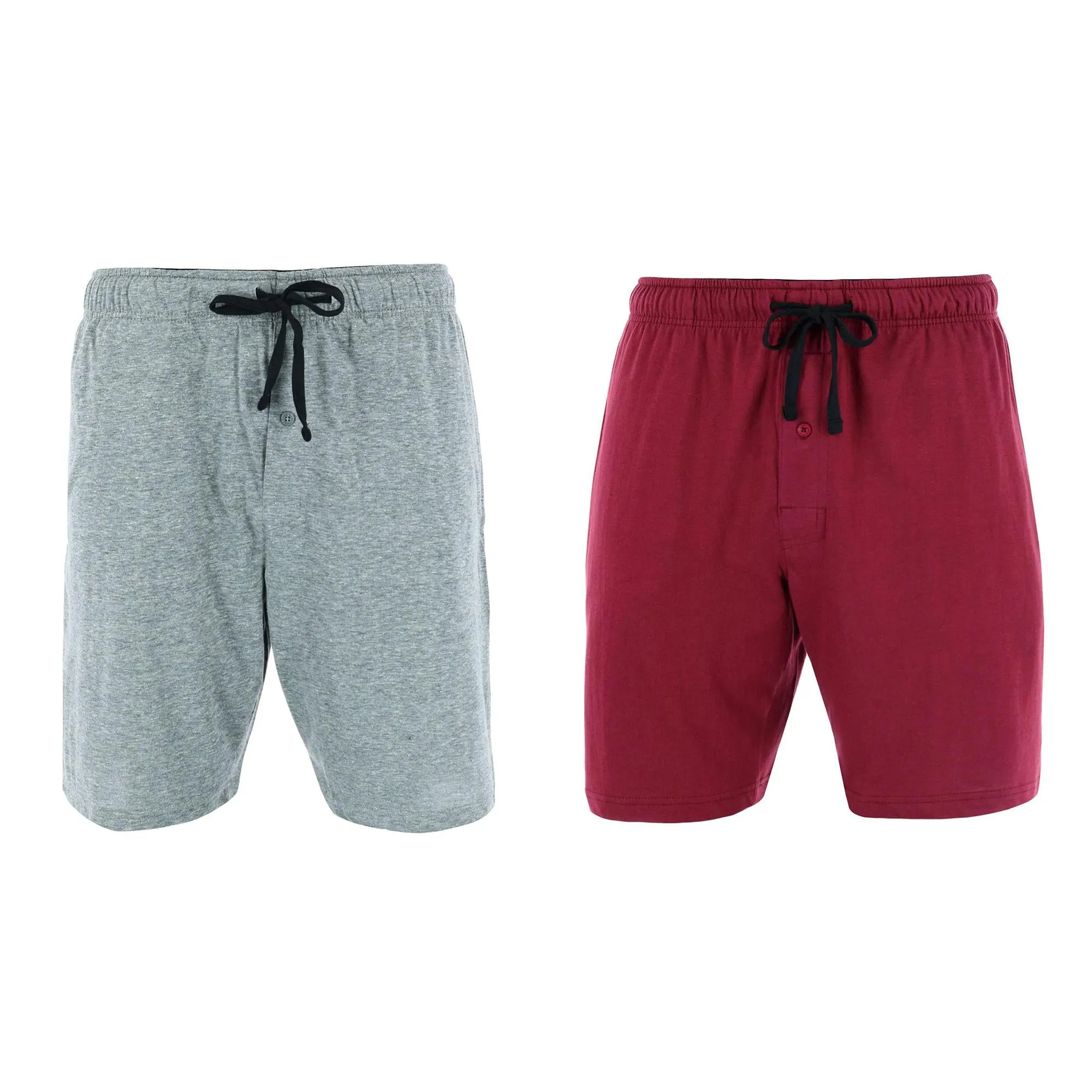 Herren Schlaf- & Lounge-Shorts aus Strick (Größen: groß & lang) - 2er Pack