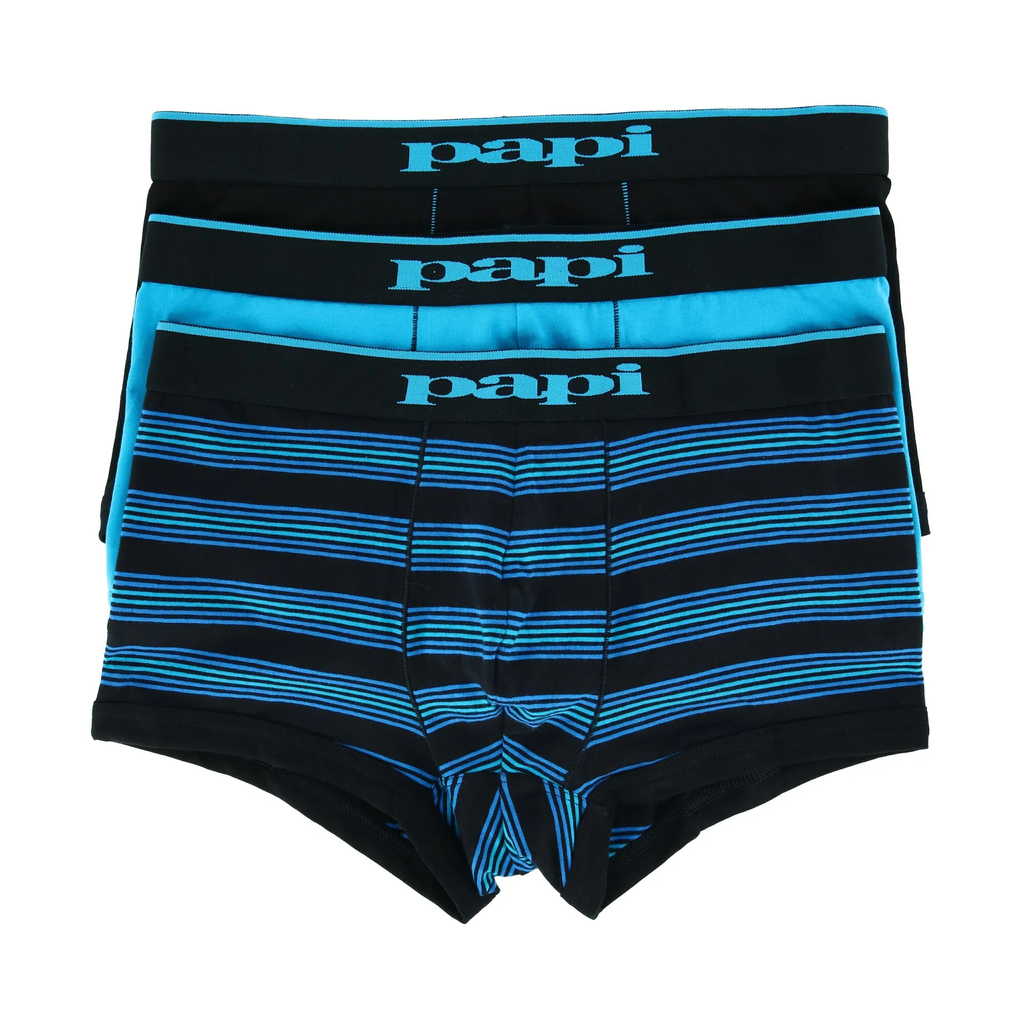 Herren Unterhosen Brazilian Cut mit Streifen und Uni (3er Pack)