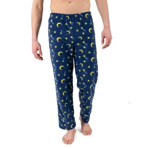 Herren Flauschige Pyjamahose Mond