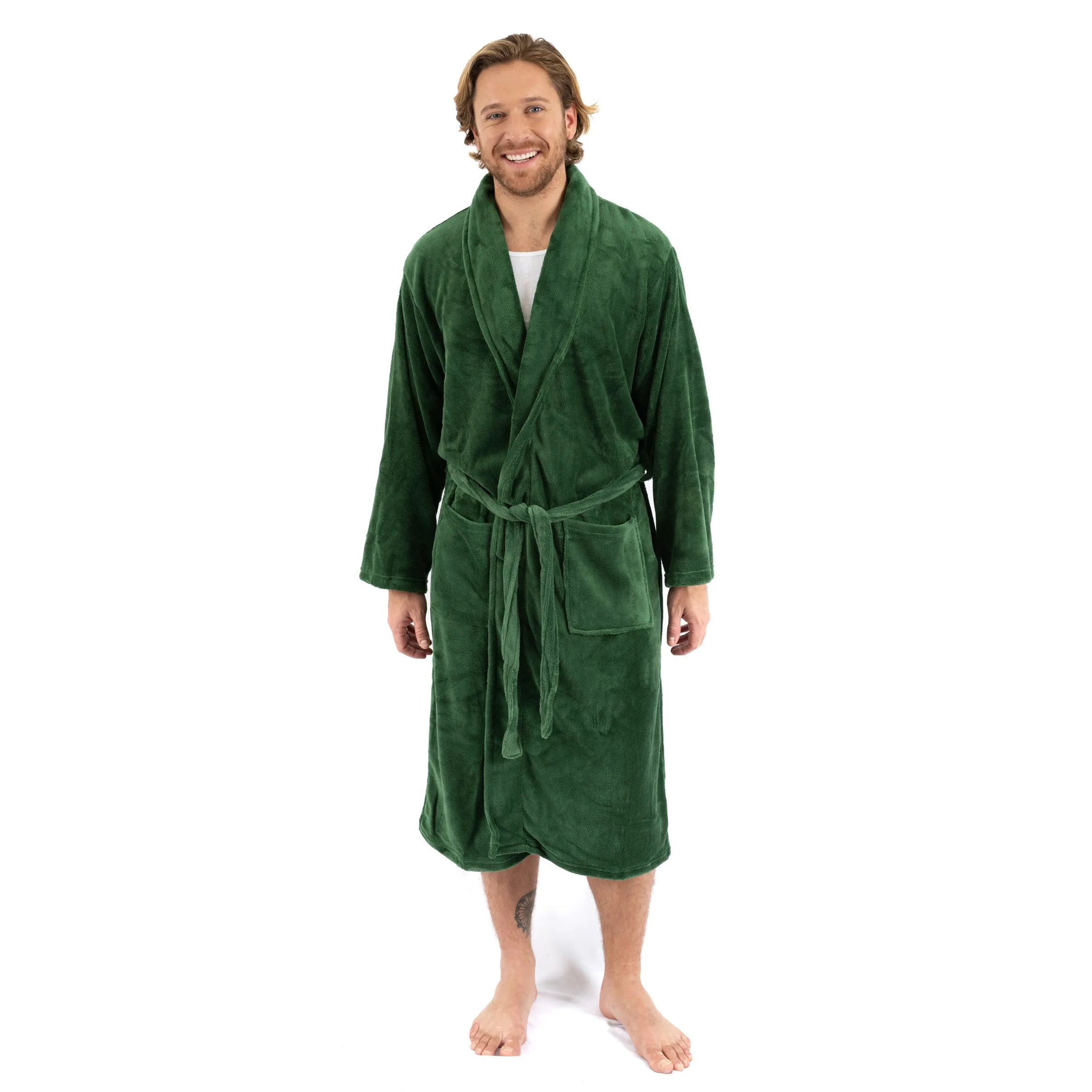Herren Fleece Bademantel