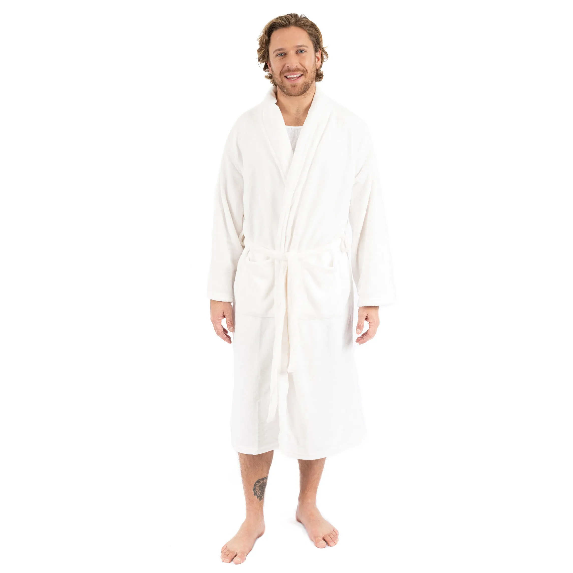 Herren Fleece Bademantel