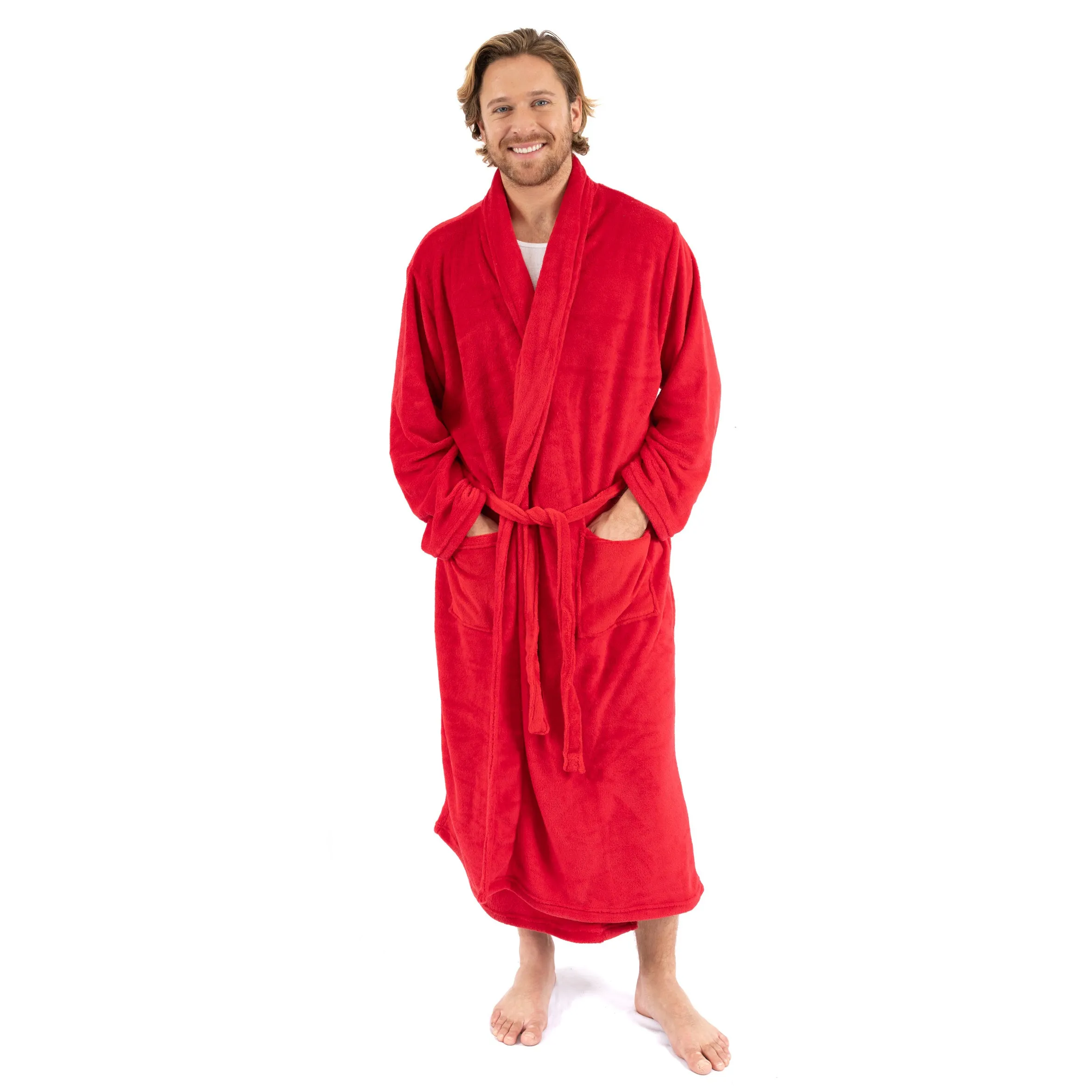 Herren Fleece Bademantel
