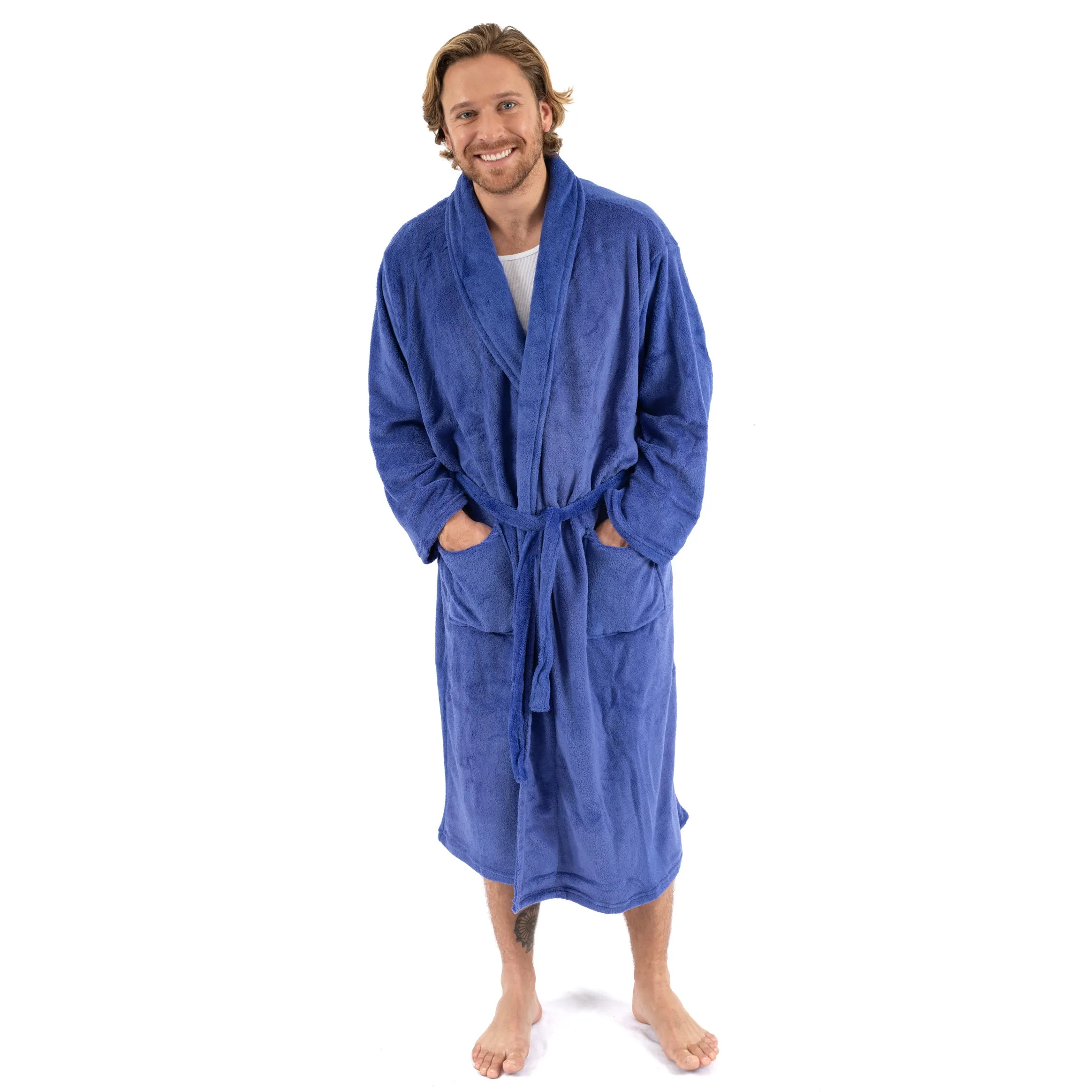 Herren Fleece Bademantel