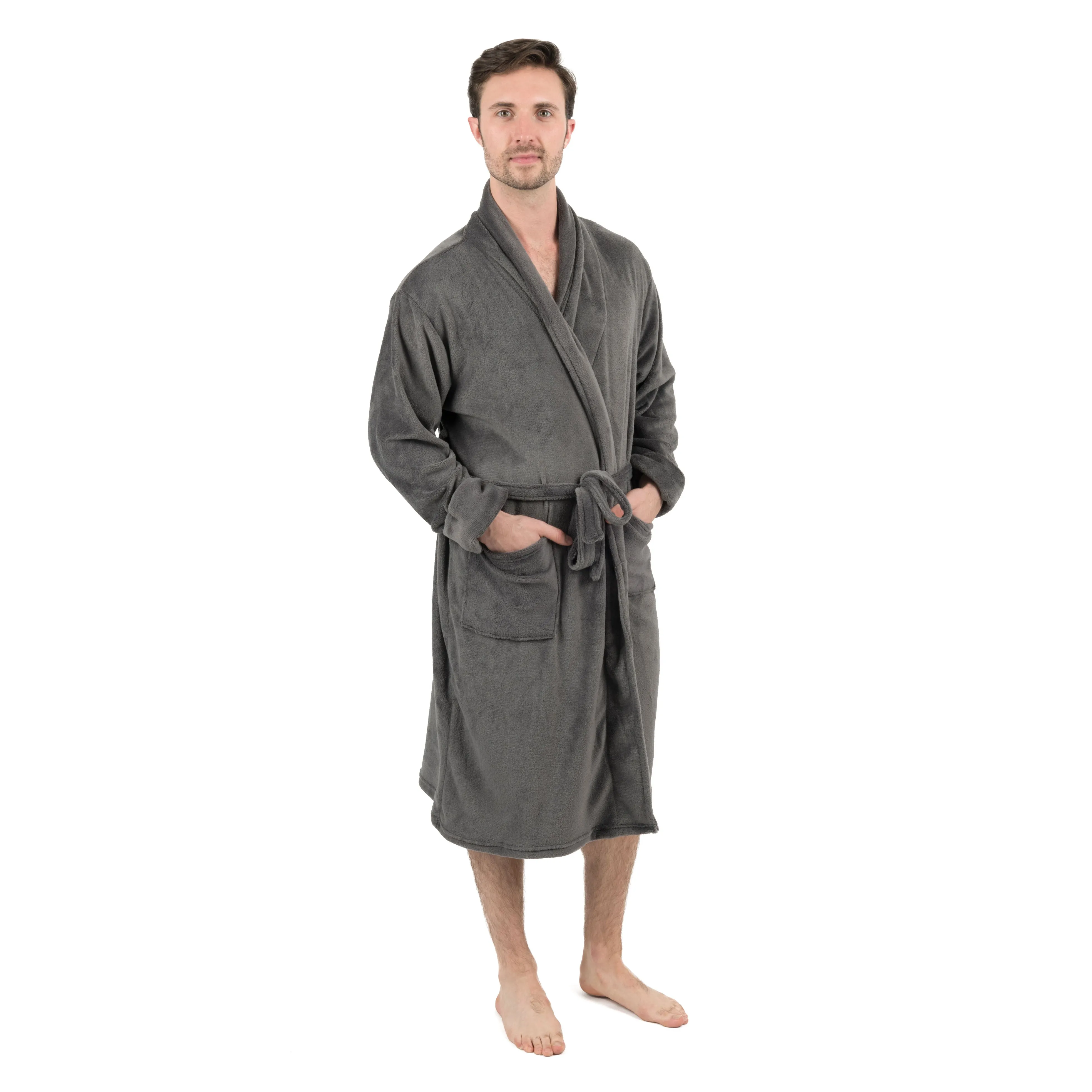 Herren Fleece Bademantel