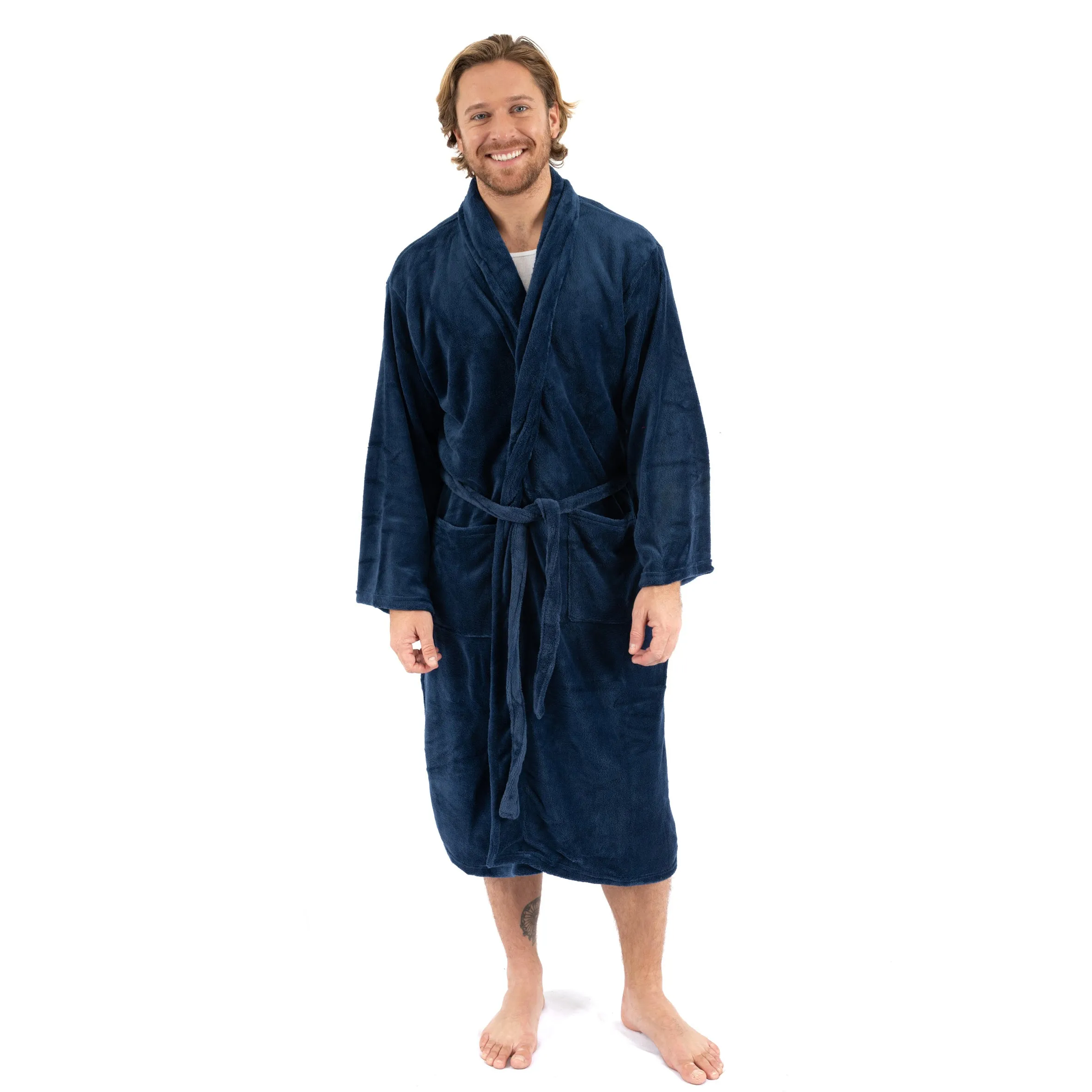 Herren Fleece Bademantel