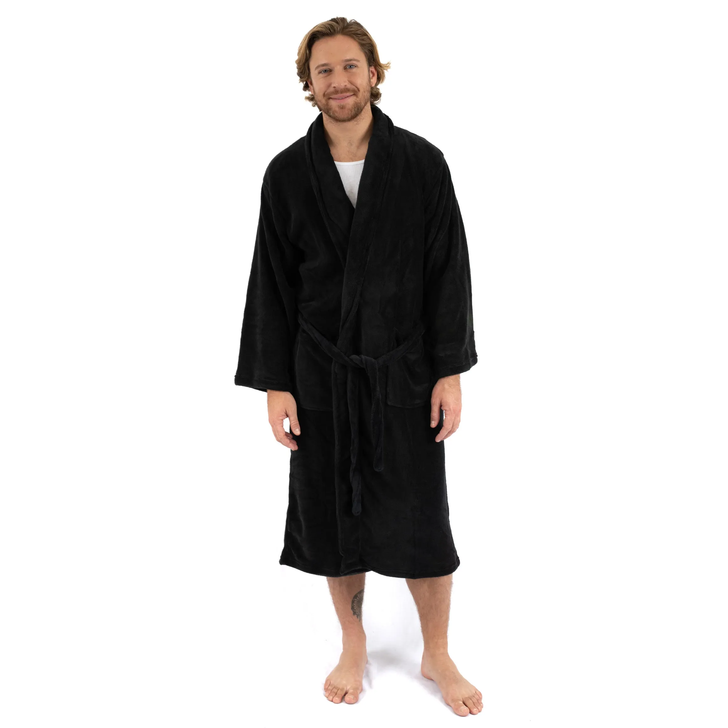 Herren Fleece Bademantel