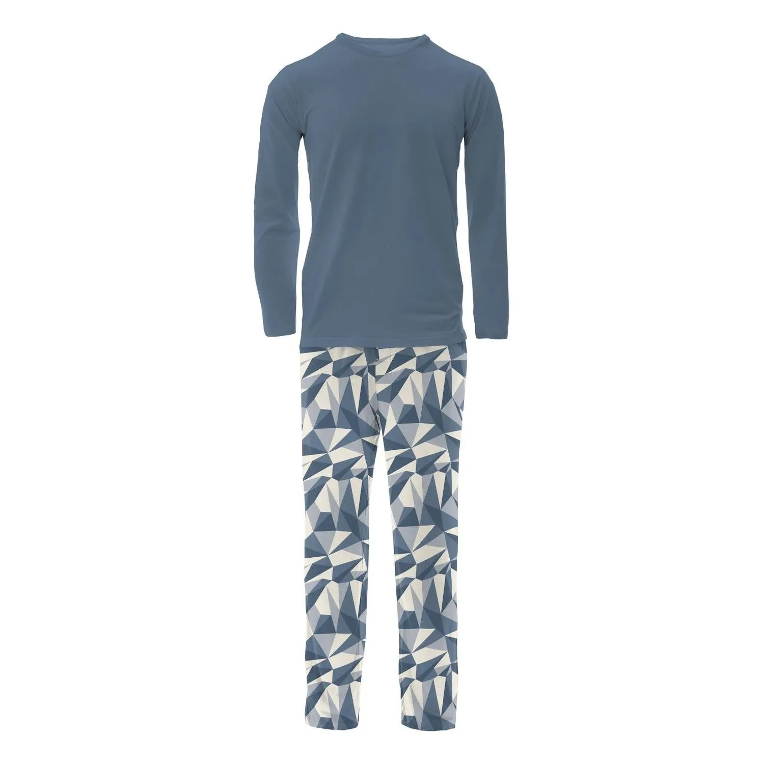 Herren Langarm Pyjama-Set im Wintereis