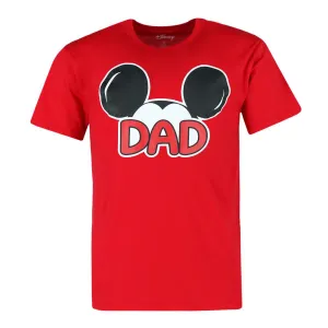 Herren Mickey Mouse Papa Familie T-Shirt