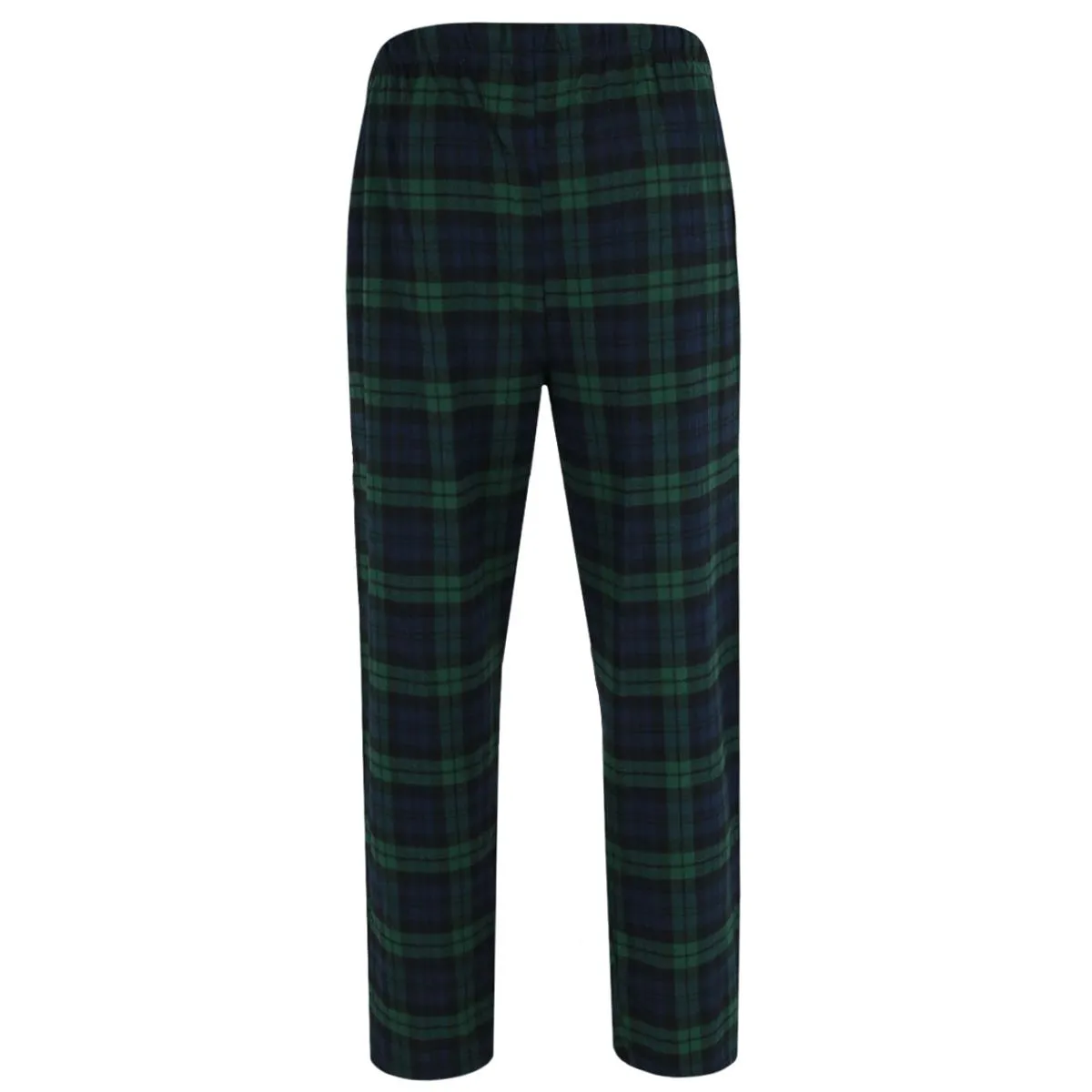 Herren Karo Flanell Hose mit offenem Saum
