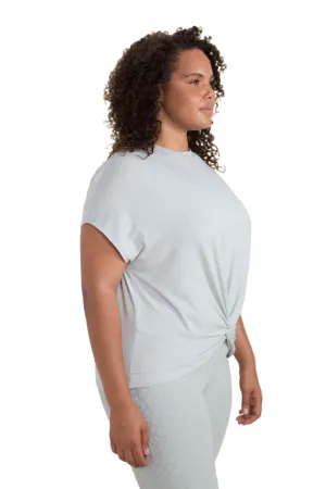 Mono B Crop Gedrehtes Vorderteil Kurzarm-Shirt KT11792 und Plus