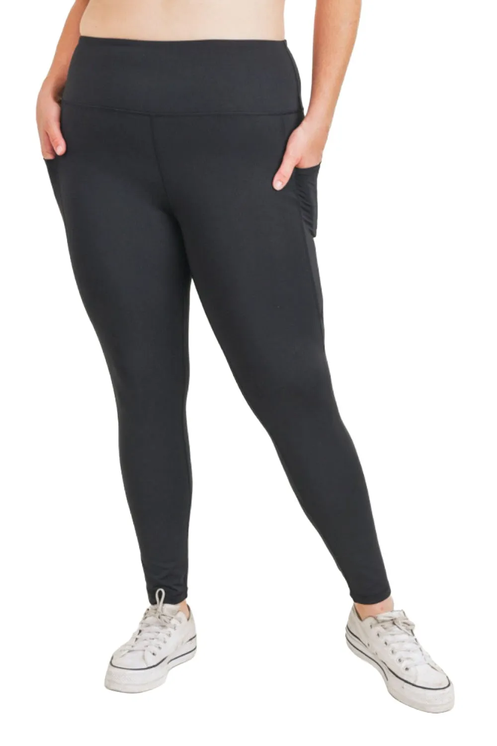 Mono B Essential High Waist Panel Leggings APH3121 Und Plus