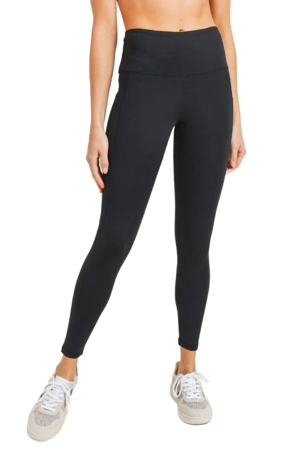 Mono B Essential High Waist Panel Leggings APH3121 Und Plus