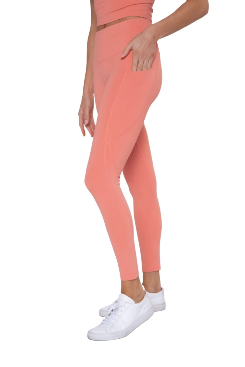 Mono B Essential High Waist Panel Leggings APH3121 Und Plus