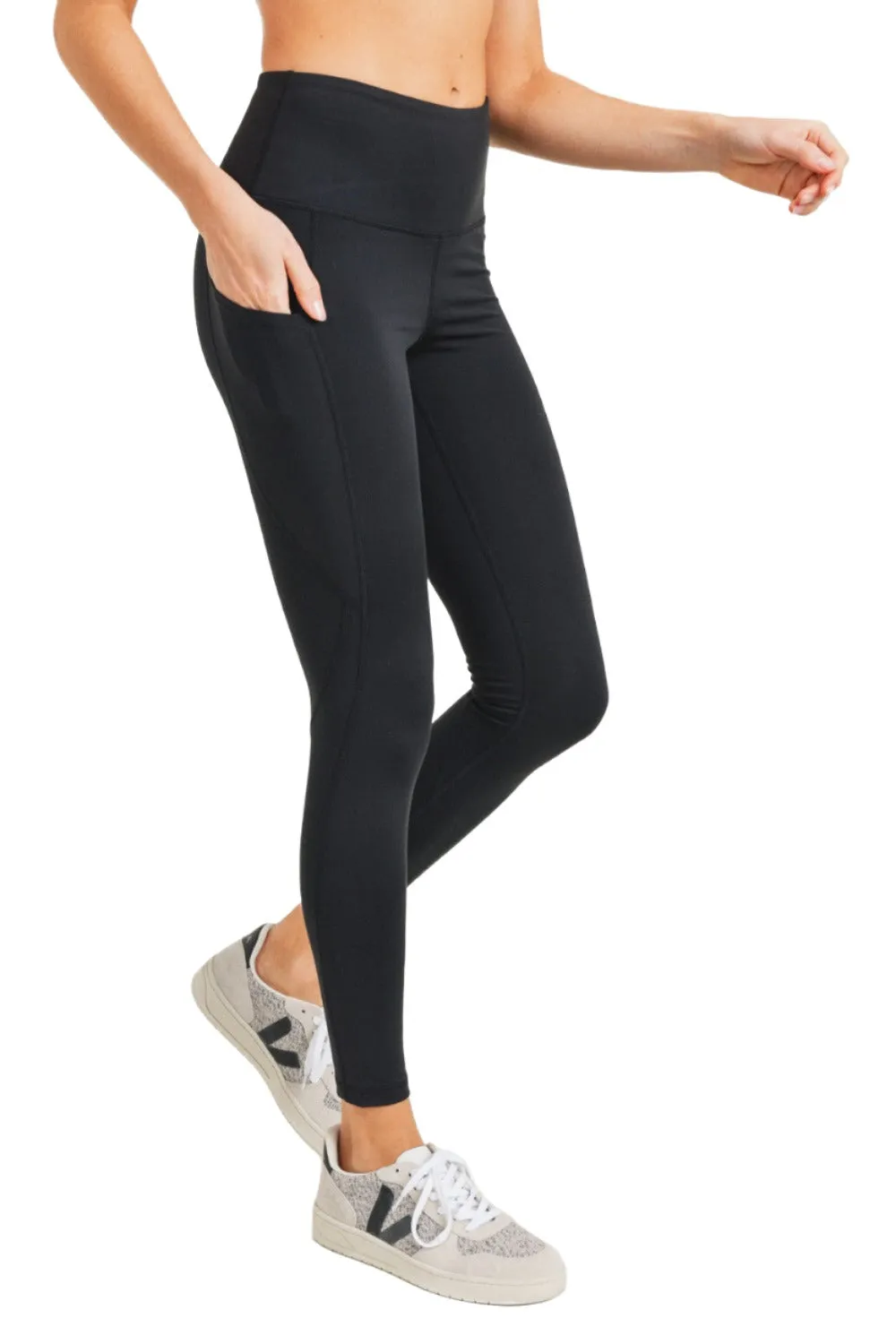 Mono B Essential High Waist Panel Leggings APH3121 Und Plus