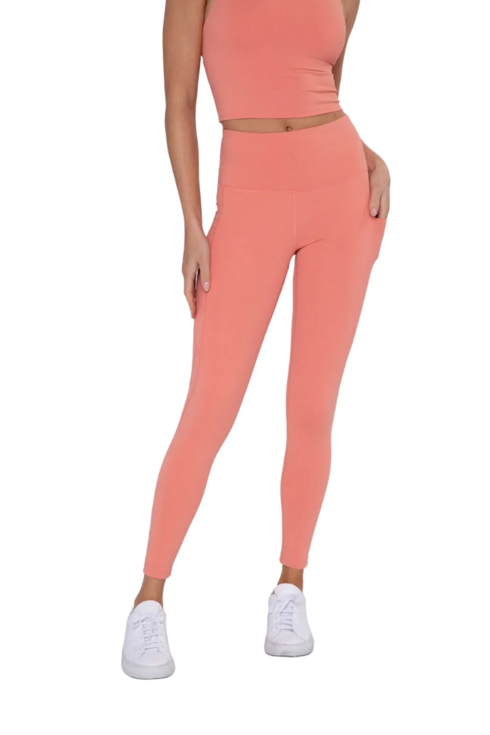 Mono B Essential High Waist Panel Leggings APH3121 Und Plus
