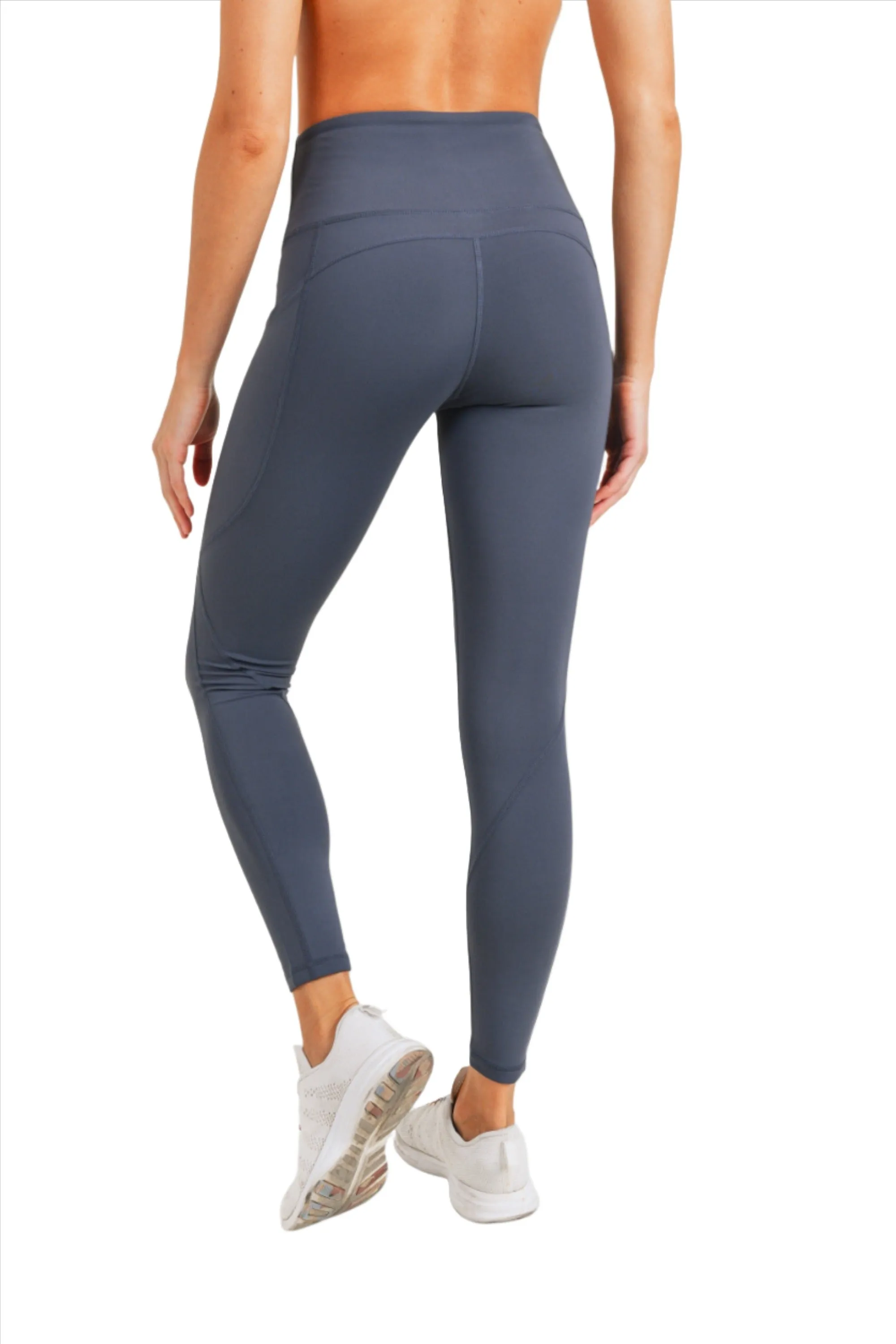 Mono B Essential High Waist Panel Leggings APH3121 Und Plus