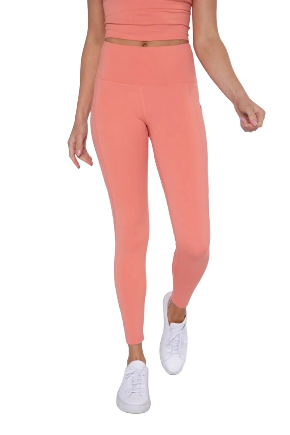 Mono B Essential High Waist Panel Leggings APH3121 Und Plus