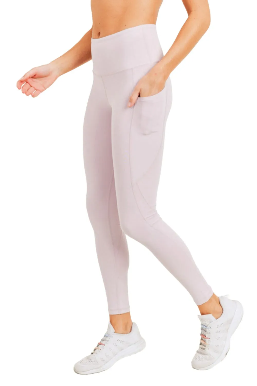 Mono B Essential High Waist Panel Leggings APH3121 Und Plus