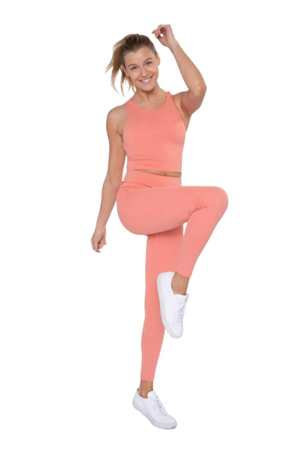 Mono B Essential High Waist Panel Leggings APH3121 Und Plus