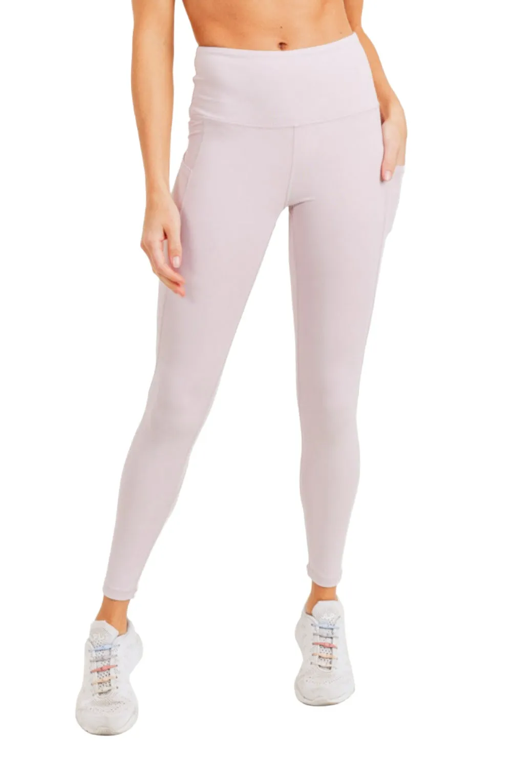 Mono B Essential High Waist Panel Leggings APH3121 Und Plus