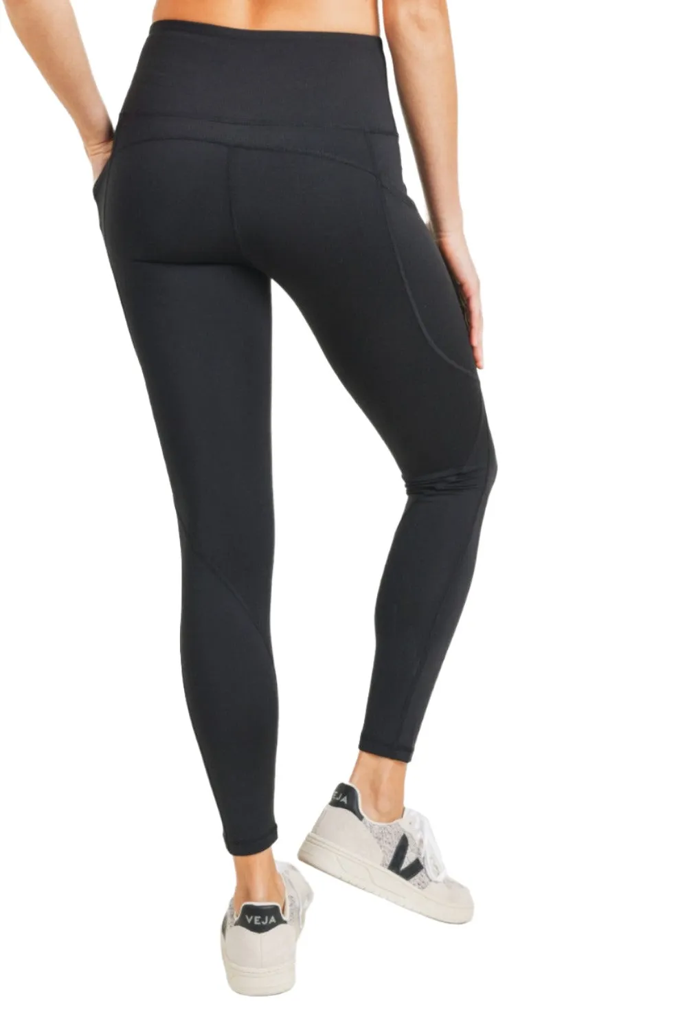 Mono B Essential High Waist Panel Leggings APH3121 Und Plus