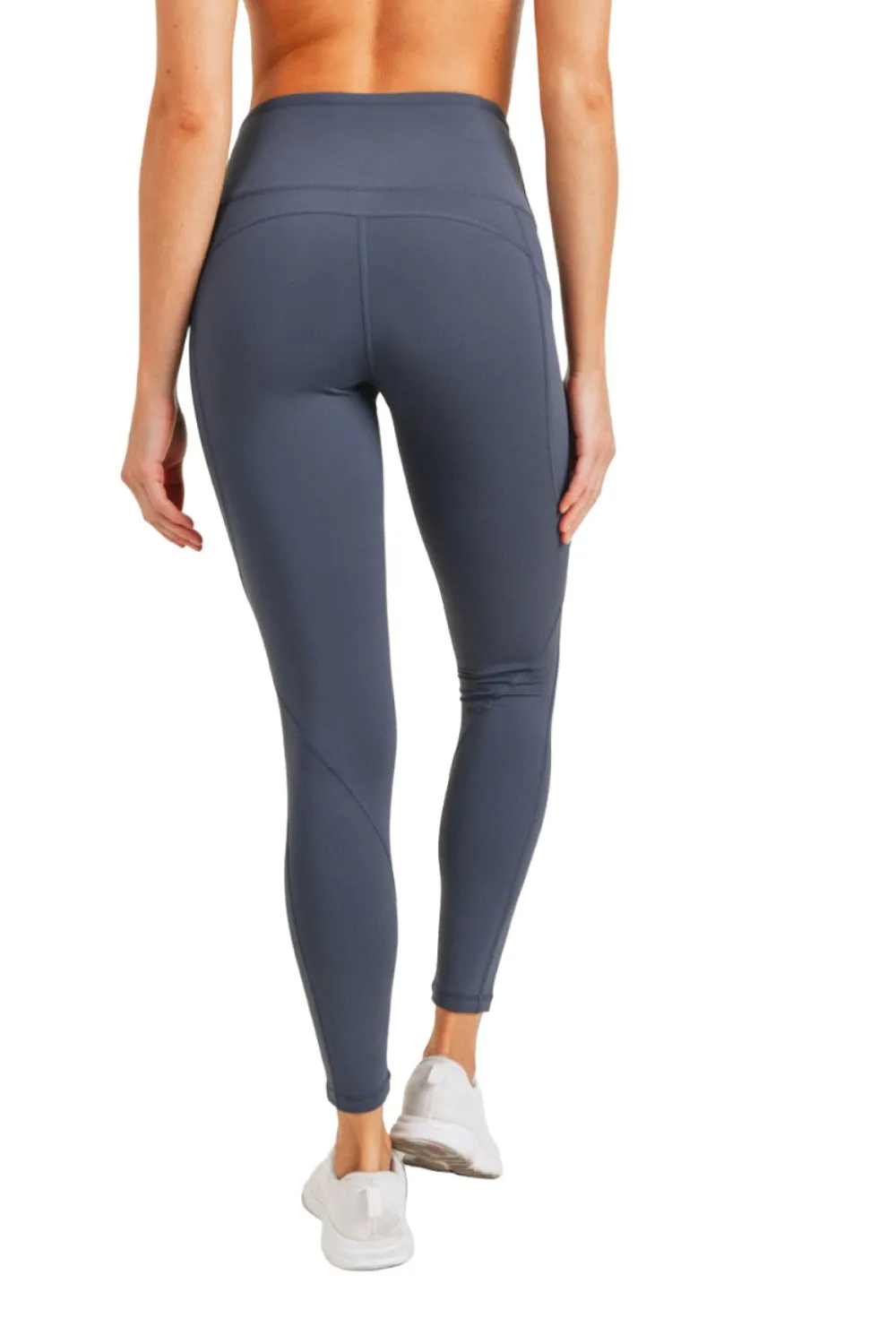 Mono B Essential High Waist Panel Leggings APH3121 Und Plus