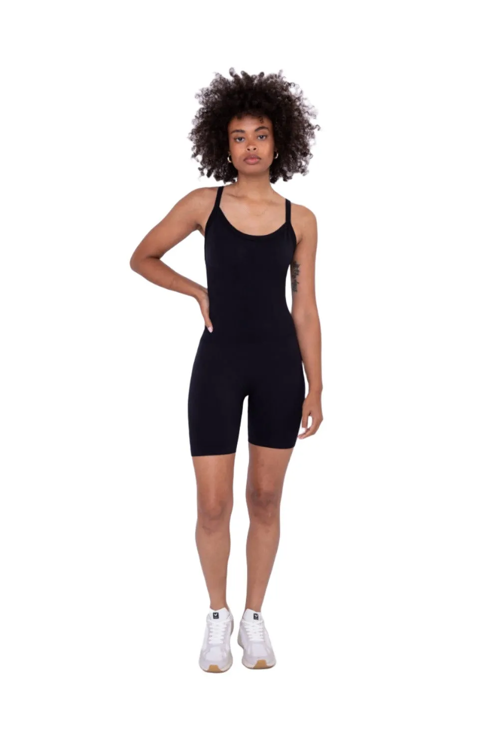 Mono B Ärmelloses Mikrogeripptes Unitard KP-B0906