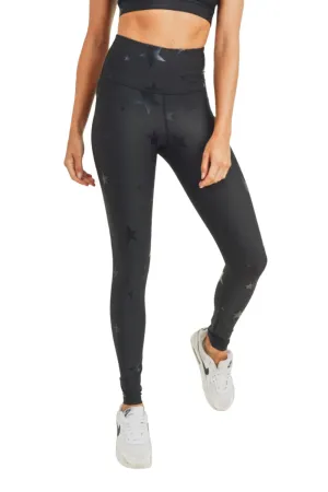 Mono B Stern Print Folien Legging APH2898 und Plus