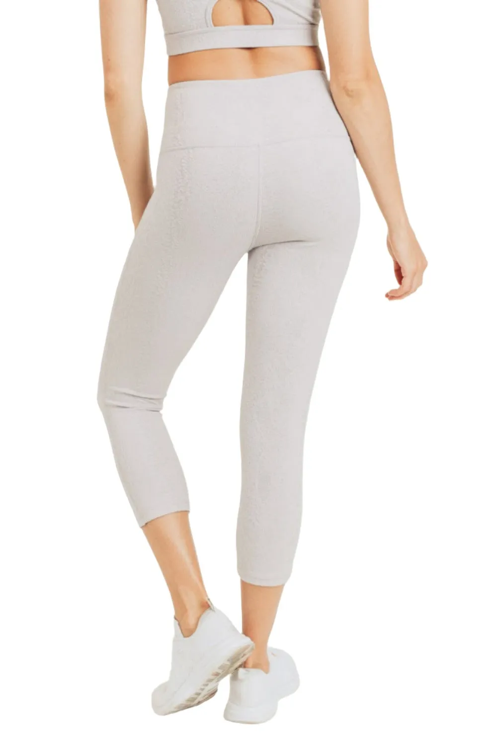 Mono B Gemusterte Snake Jacquard High-Waist Capri APH8037