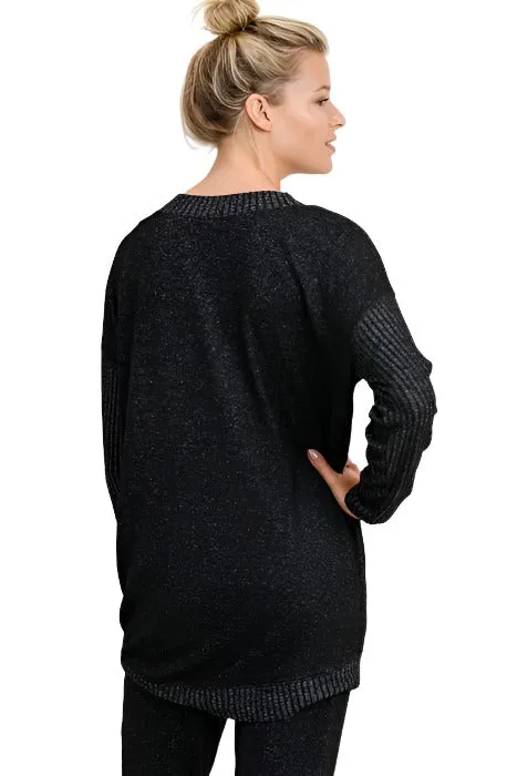 Mono B V-Ausschnitt Hacci Pullover KT11253