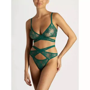 Muse Georgia High Waist Thong in Grün