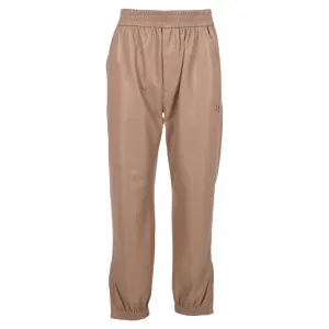 Nanushka Hose mit elastischem Bund in beigem Polyester