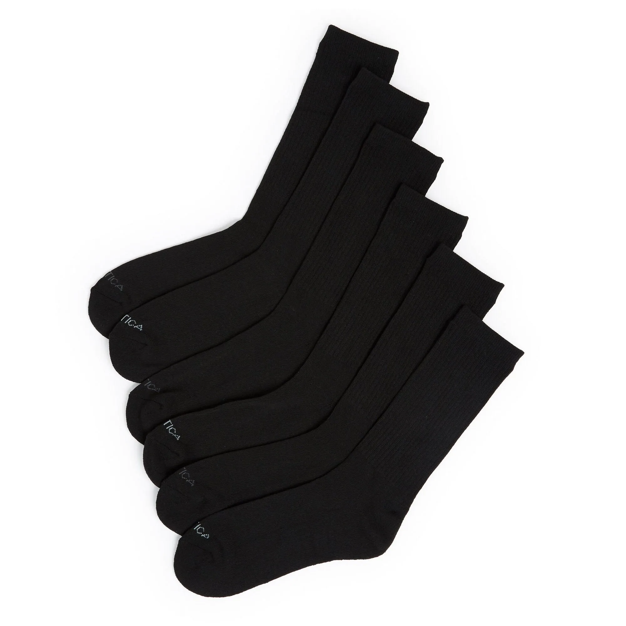 Nautica Herren 5er Pack Sportliche Basis-Crew-Socken Echt Schwarz Nautica