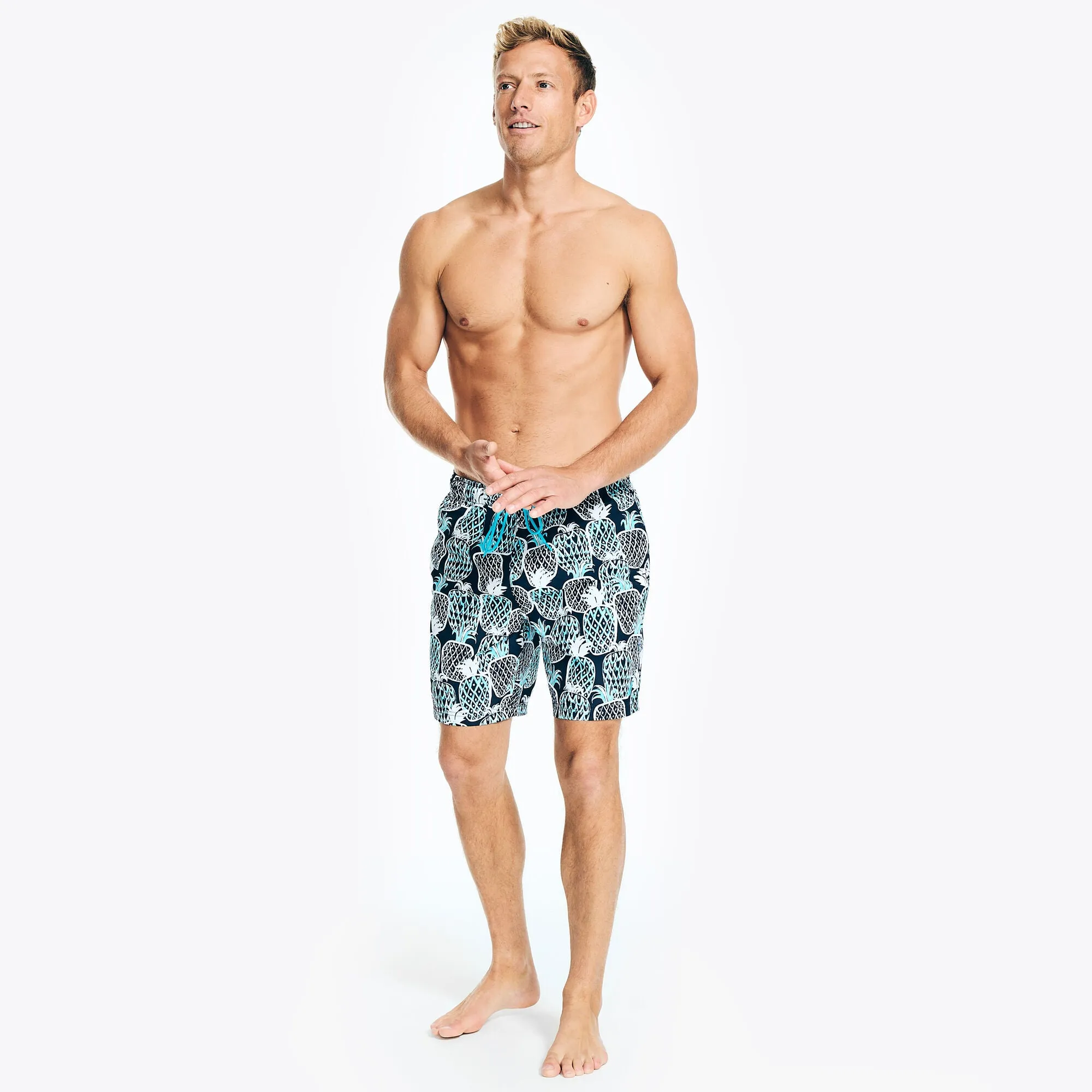 Nautica Herren Big & Tall Nachhaltig Hergestellte Schnelltrocknende Badehose Marineblau Nautica